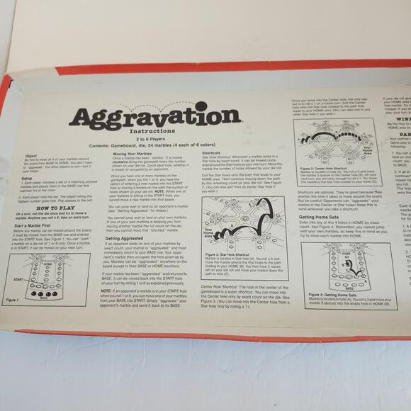 Aggravation Board Game Milton Bradley 1989 Marble Race Retro Family - Picture 9 of 13